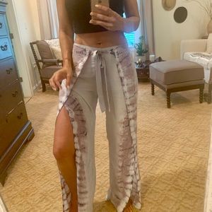 Xs young fabulous and broke tie die wrap pant